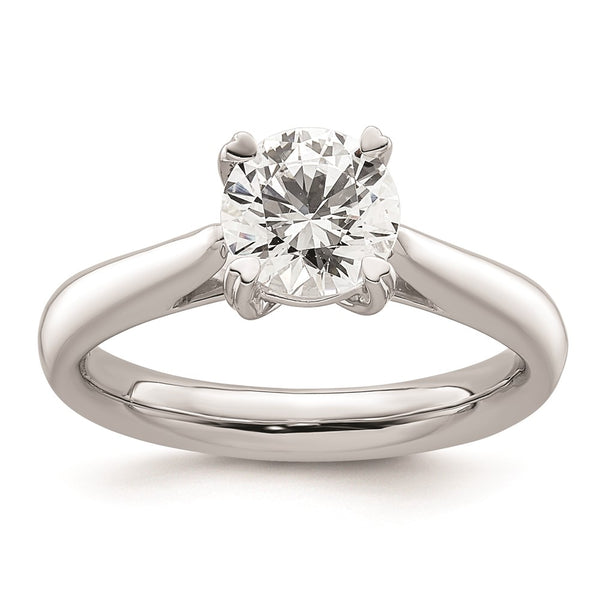 14K White Gold 1.25 Carat Round Solitaire Engagement Ring