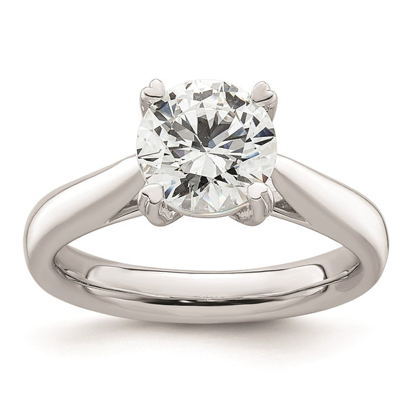 14K White Gold 2-Carat Round Solitaire Engagement Ring Setting - Style GR1-1022460