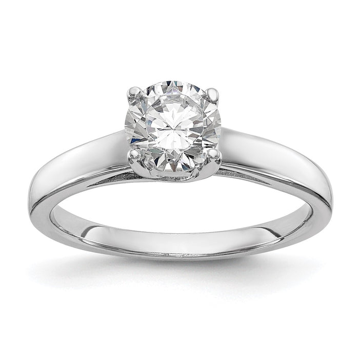 Buy Exclusive 14K White Gold 1 Carat Round Solitaire Engagement Ring-7