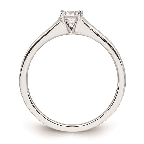 14K White Gold 1/3 Carat Round Solitaire Engagement Ring - Style GR1-1022473