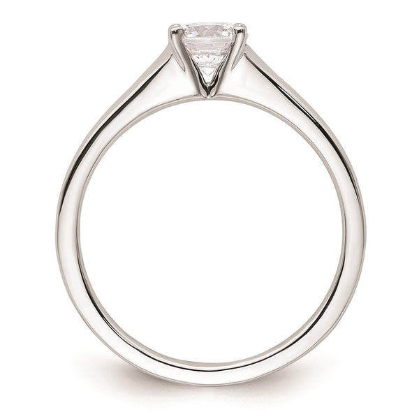 14K White Gold 1/2 Carat Solitaire Engagement Ring Setting 5.20mm