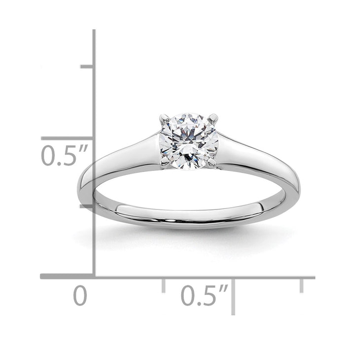 Buy Stylish 14K White Gold 1/2 Carat Solitaire Engagement Ring Setting 5.20mm-7