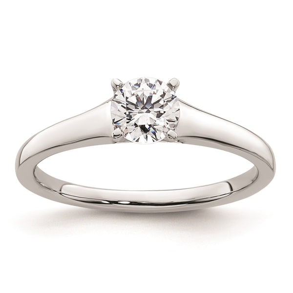 14K White Gold 1/2 Carat Solitaire Engagement Ring Setting 5.20mm