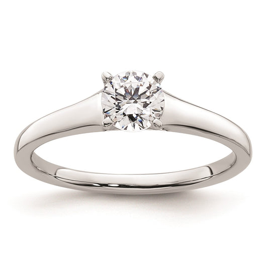 Buy Stylish 14K White Gold 1/2 Carat Solitaire Engagement Ring Setting 5.20mm