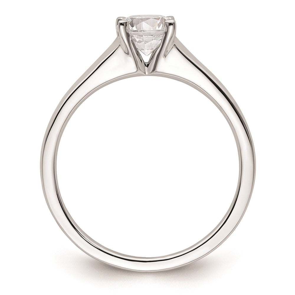 Exclusive 14K White Gold 3/4 Carat Round Solitaire Engagement Ring Setting