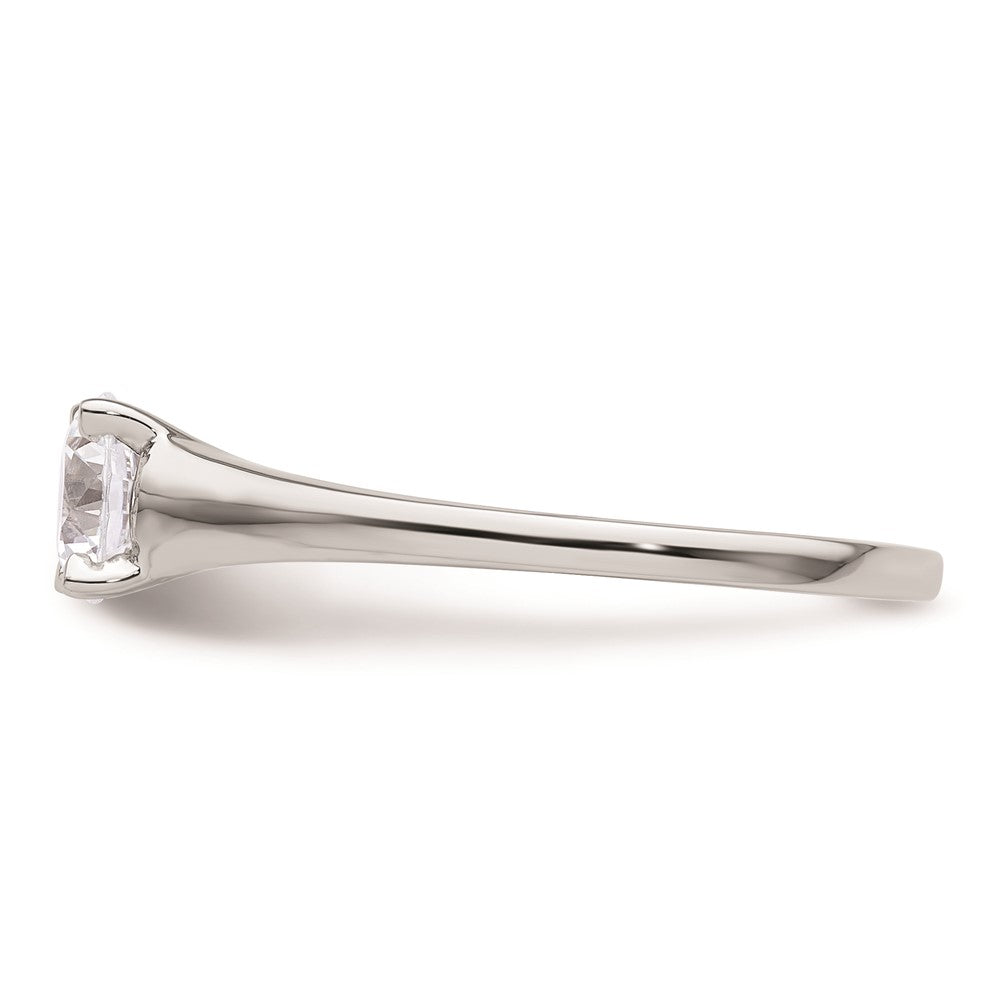 Exclusive 14K White Gold 3/4 Carat Round Solitaire Engagement Ring Setting