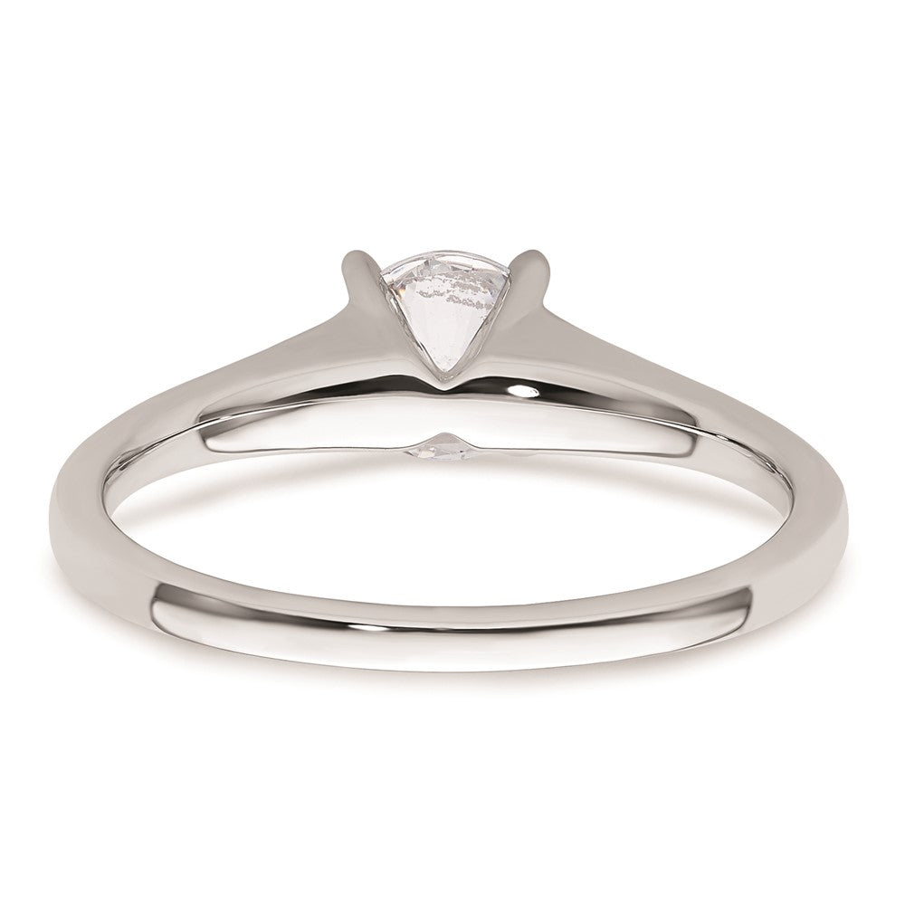 Exclusive 14K White Gold 3/4 Carat Round Solitaire Engagement Ring Setting