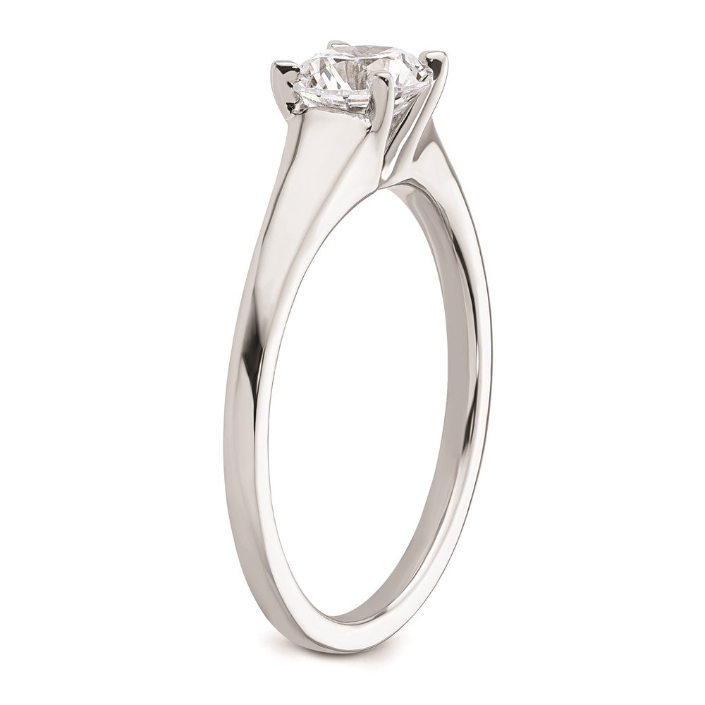 Exclusive 14K White Gold 3/4 Carat Round Solitaire Engagement Ring Setting