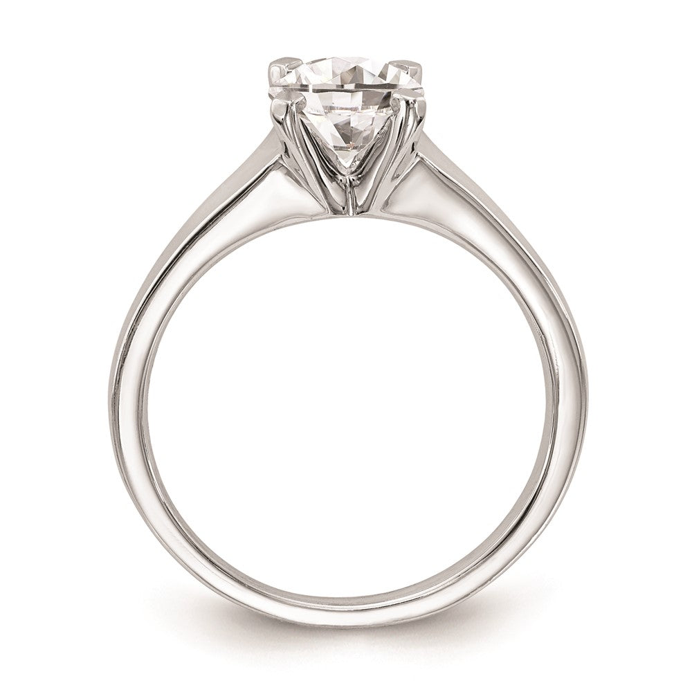 Exclusive 14K White Gold 1 Carat Round Solitaire Engagement Ring Setting