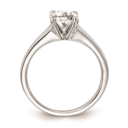 Exclusive 14K White Gold 1 Carat Round Solitaire Engagement Ring Setting