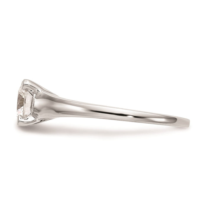 Exclusive 14K White Gold 1 Carat Round Solitaire Engagement Ring Setting-3