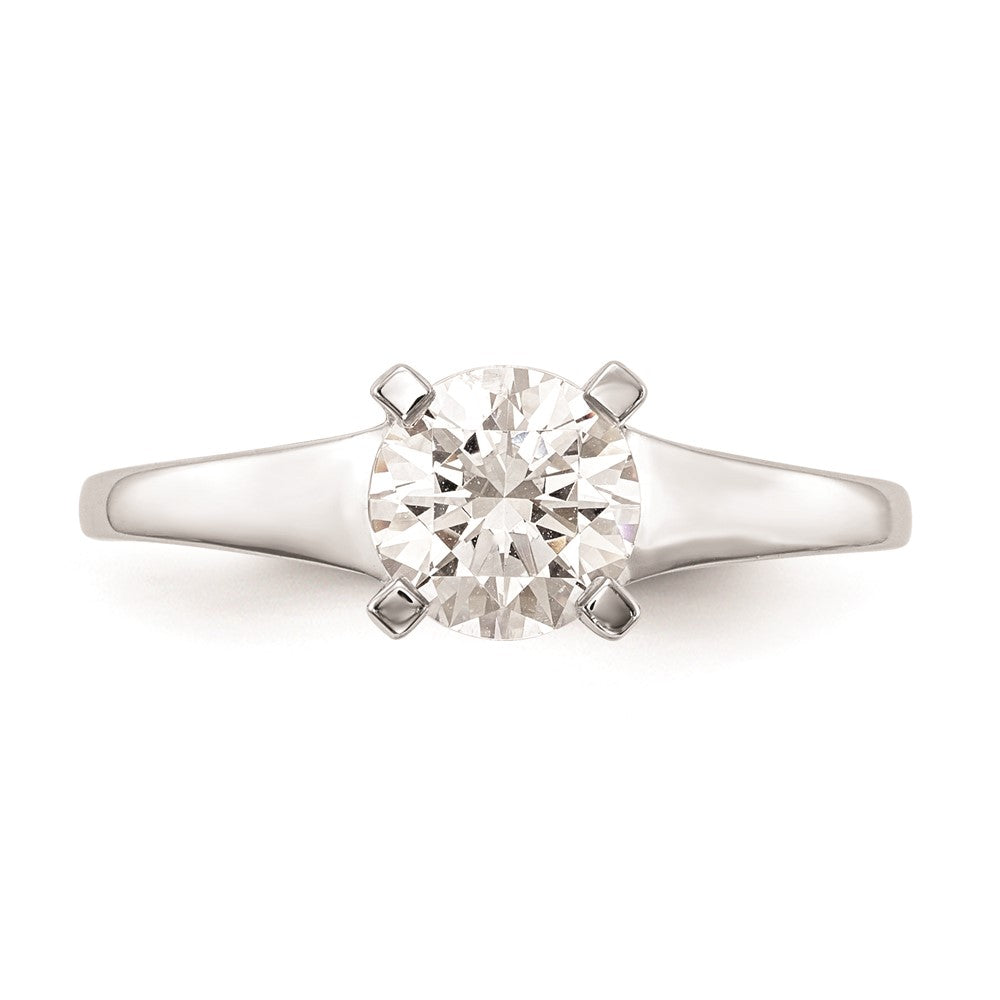 Exclusive 14K White Gold 1 Carat Round Solitaire Engagement Ring Setting
