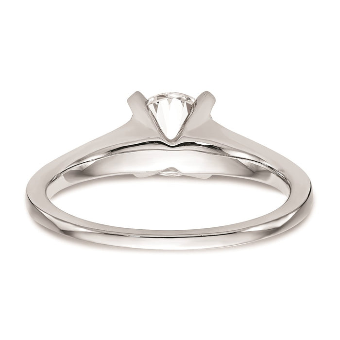 Exclusive 14K White Gold 1 Carat Round Solitaire Engagement Ring Setting-5