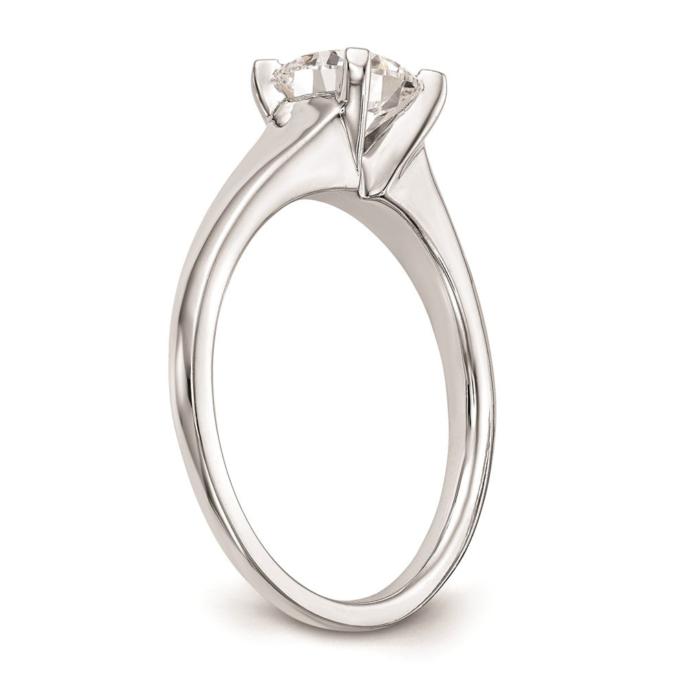 Exclusive 14K White Gold 1 Carat Round Solitaire Engagement Ring Setting