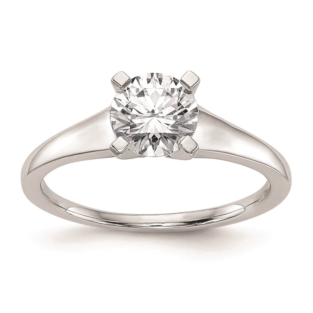 Exclusive 14K White Gold 1 Carat Round Solitaire Engagement Ring Setting
