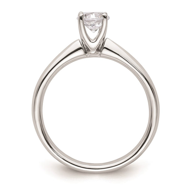 14K White Gold 1/2 Carat Round Solitaire Engagement Ring Setting - Style GR1-1022491