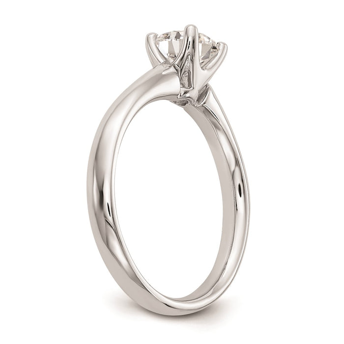 Buy Exclusive 14K White Gold 1 Carat Round Solitaire Engagement Ring Setting-6