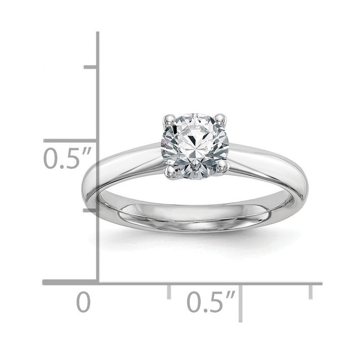 Buy Exclusive 14K White Gold 1 Carat Round Solitaire Engagement Ring Setting-7