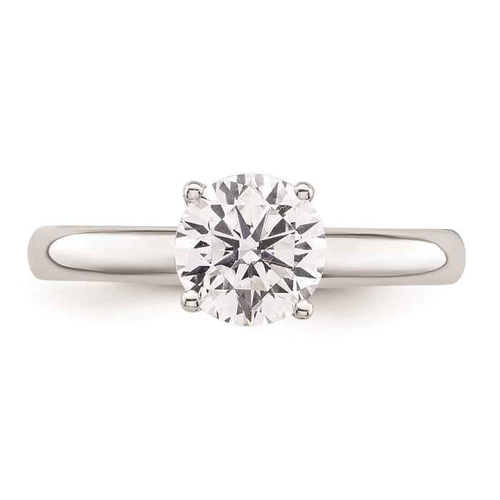 High-Quality 14K White Gold 1.25 Carat Round Solitaire Engagement Ring Setting-4