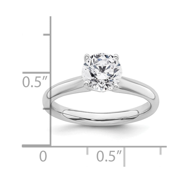 High-Quality 14K White Gold 1.25 Carat Round Solitaire Engagement Ring Setting-7