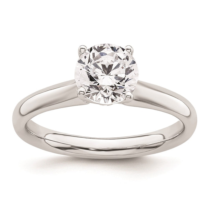 High-Quality 14K White Gold 1.25 Carat Round Solitaire Engagement Ring Setting-1