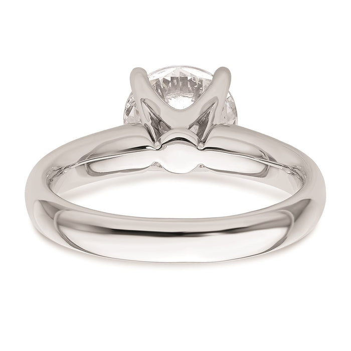 Buy Stylish 14K White Gold 2-Carat Round Solitaire Engagement Ring Setting-5