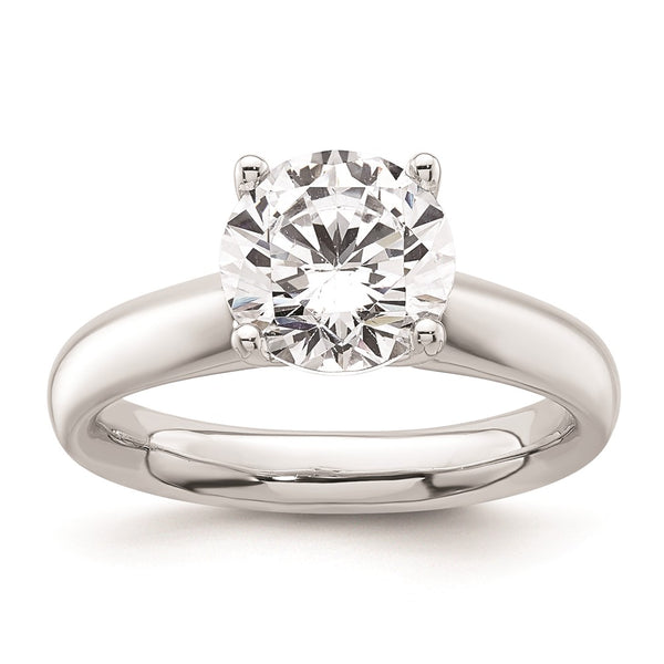 14K White Gold 2-Carat Round Solitaire Engagement Ring Setting - Style GR1-1022508