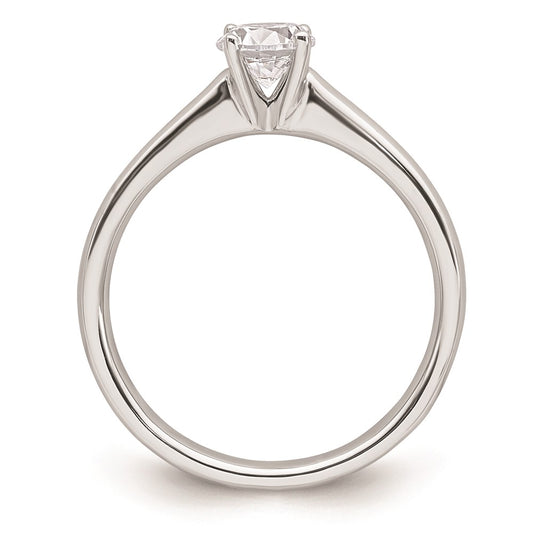 Exclusive 14K White Gold 1/2 Carat Round Solitaire Engagement Ring Setting
