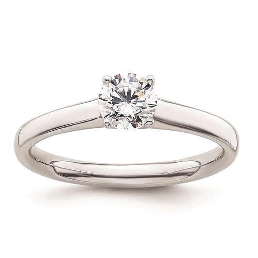 Exclusive 14K White Gold 1/2 Carat Round Solitaire Engagement Ring Setting