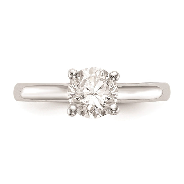 Buy Stylish 14K White Gold 1 Carat Round Solitaire Engagement Ring Setting-4