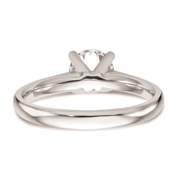 Buy Stylish 14K White Gold 1 Carat Round Solitaire Engagement Ring Setting-5