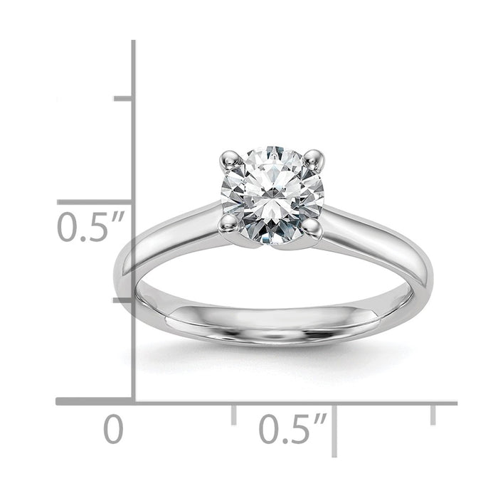 Buy Stylish 14K White Gold 1 Carat Round Solitaire Engagement Ring Setting-7