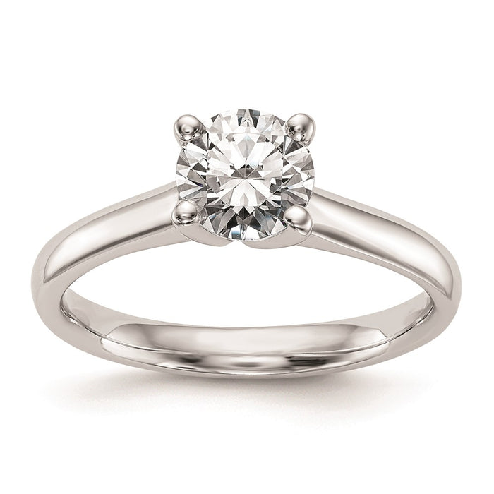 Buy Stylish 14K White Gold 1 Carat Round Solitaire Engagement Ring Setting-1