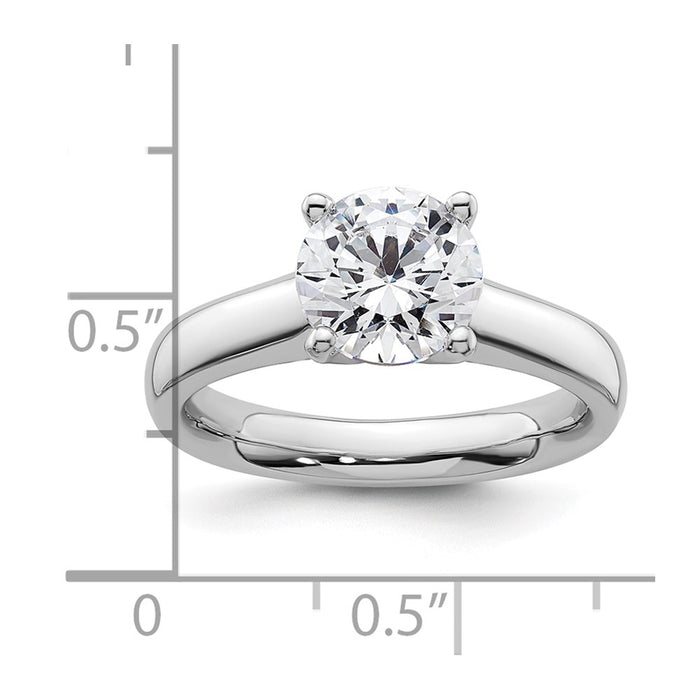 Buy Exclusive 14K White Gold 2-Carat Round Solitaire Engagement Ring Setting-7