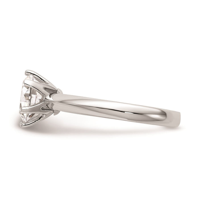 Buy Stylish 14K White Gold 1 Carat Round Solitaire Engagement Ring Setting-3