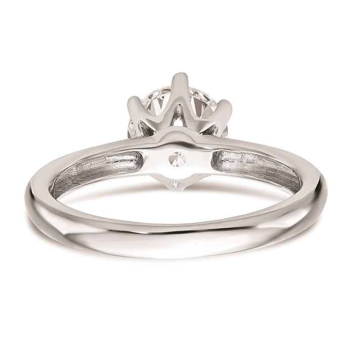 Buy Stylish 14K White Gold 1 Carat Round Solitaire Engagement Ring Setting-5