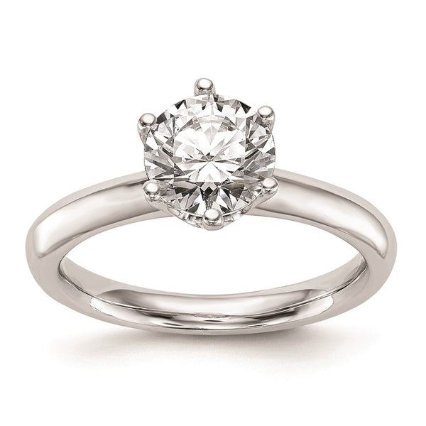 14K White Gold 1 Carat Round Solitaire Engagement Ring Setting - Style GR1-1034664