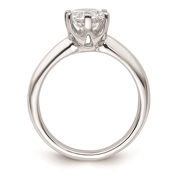 14K White Gold 1.25 Carat Round Solitaire Engagement Ring Setting - Style GR1-1022546