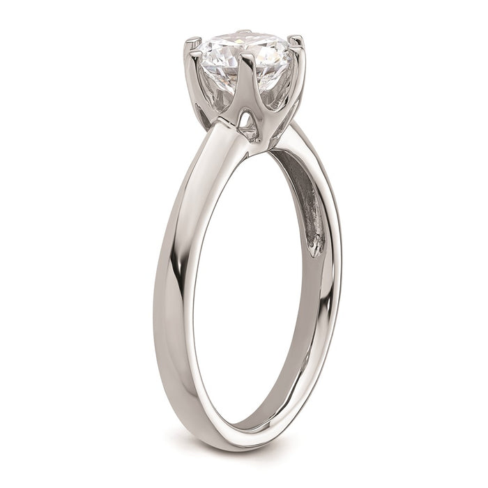 Buy 14K White Gold 1.25 Carat Round Solitaire Engagement Ring Setting-6