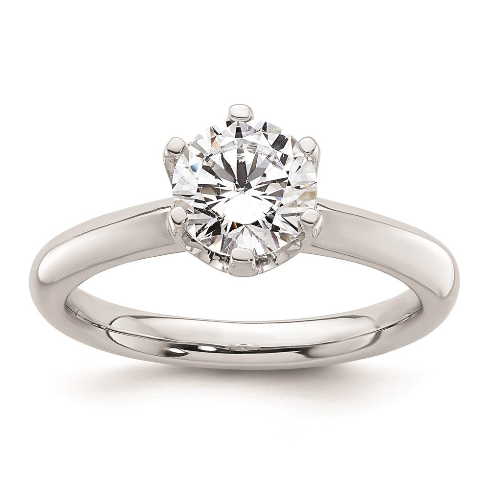 Buy 14K White Gold 1.25 Carat Round Solitaire Engagement Ring Setting