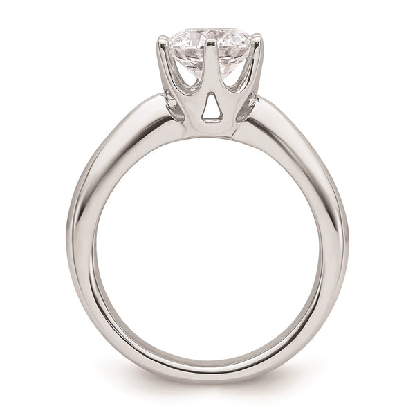14K White Gold 1.5 Ct Solitaire Engagement Ring Setting