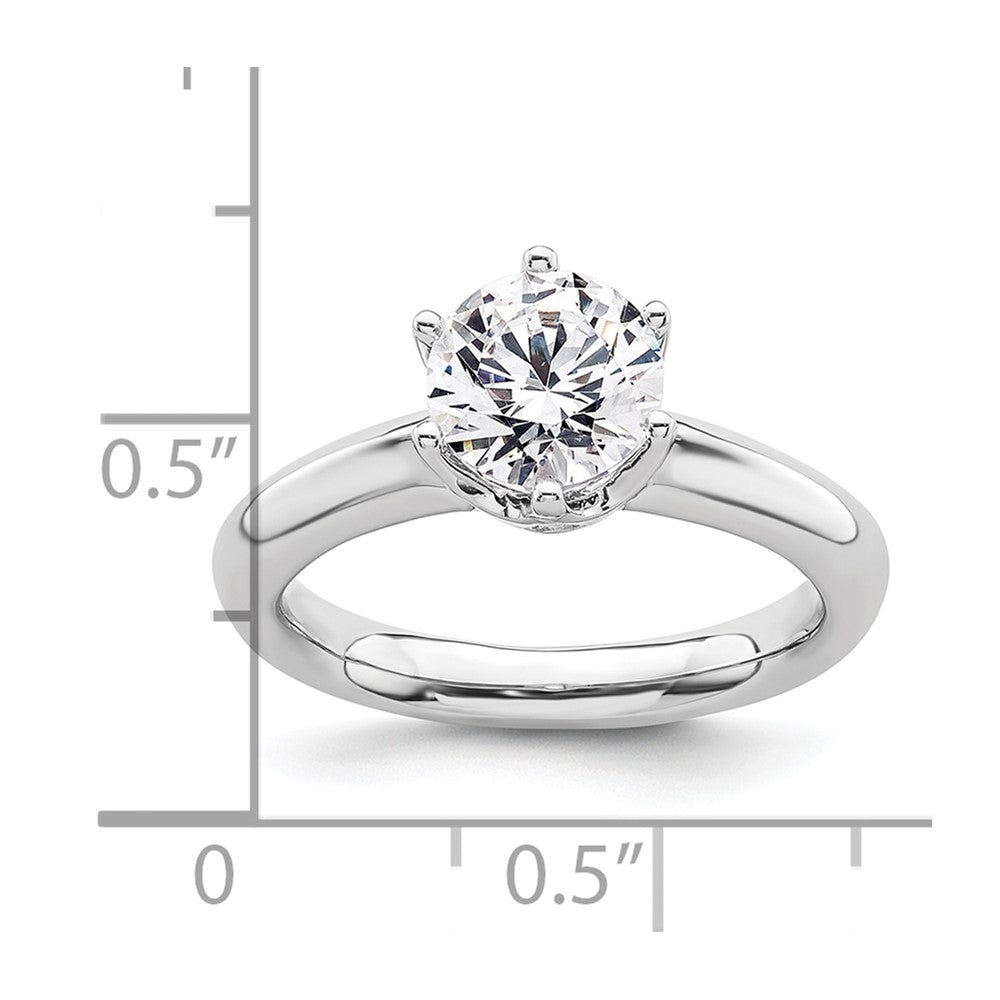 High-Quality 14K White Gold 1.5 Ct Solitaire Engagement Ring Setting, Stylish Design
