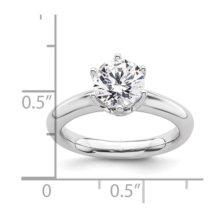 High-Quality 14K White Gold 1.5 Ct Solitaire Engagement Ring Setting, Stylish Design-7