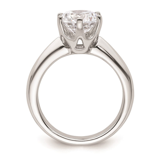 14K White Gold 2 Carat Solitaire Engagement Ring Setting