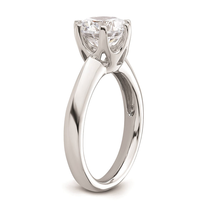 High-Quality 14K White Gold 2 Carat Solitaire Engagement Ring Setting - Stylish Value-6