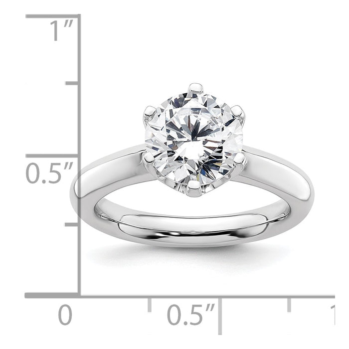 High-Quality 14K White Gold 2 Carat Solitaire Engagement Ring Setting - Stylish Value-7