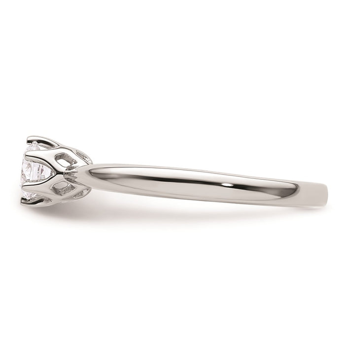 Buy Stylish 14K White Gold Engagement Ring Setting, 1/3 Carat, 4.50mm-3
