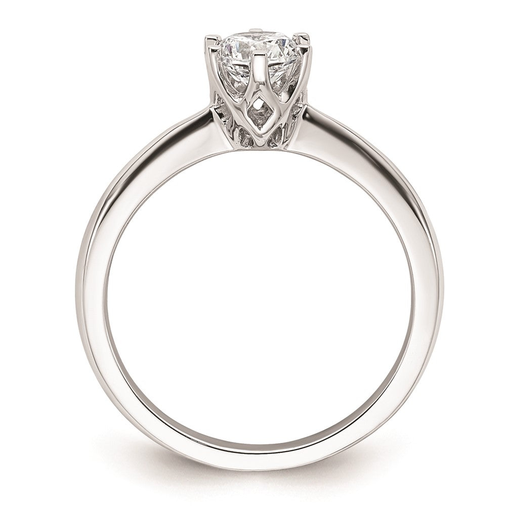 Buy Stylish 14K White Gold 1/2 Carat Round Solitaire Engagement Ring Setting
