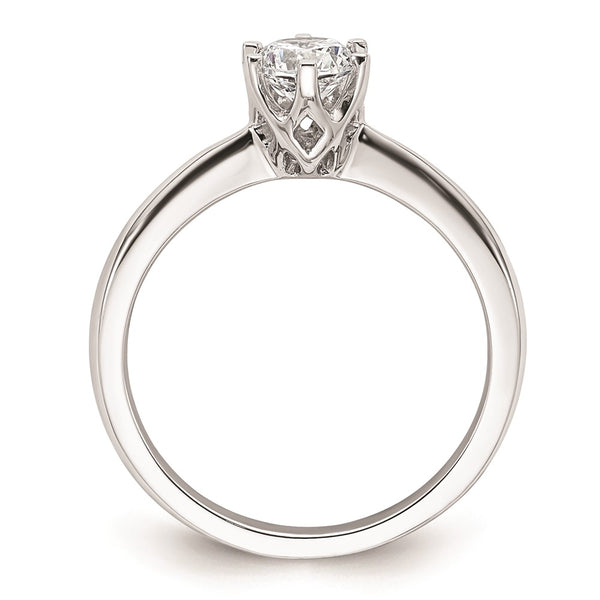 14K White Gold 1/2 Carat Round Solitaire Engagement Ring Setting - Style GR1-1022566