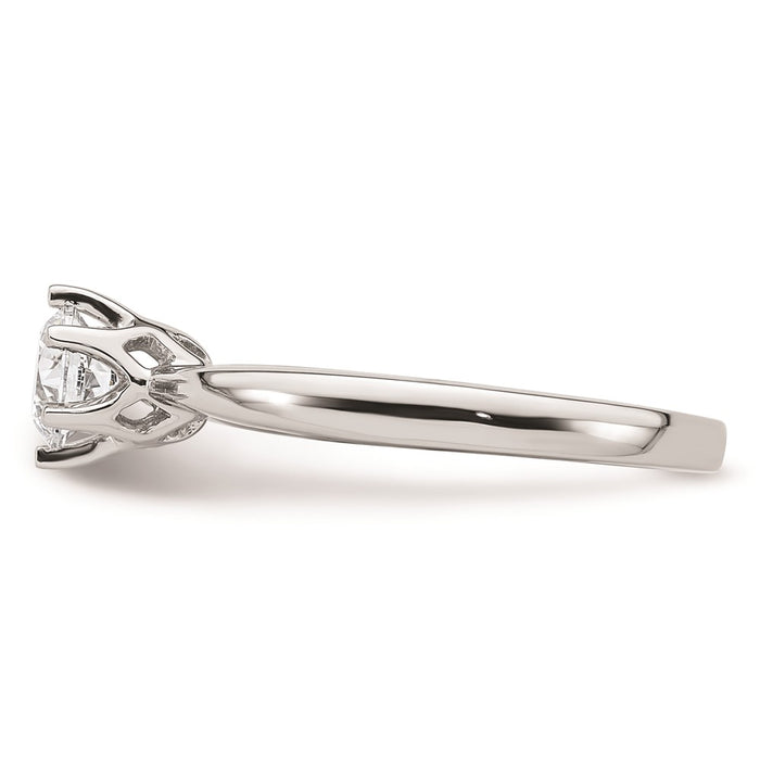 Buy Stylish 14K White Gold 1/2 Carat Round Solitaire Engagement Ring Setting-3